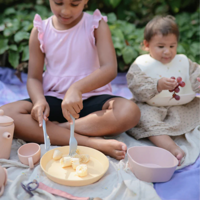 Mushie Conjunto Talheres 6+ Meses Cor Powder Sage | Farmácia d'Arrábida