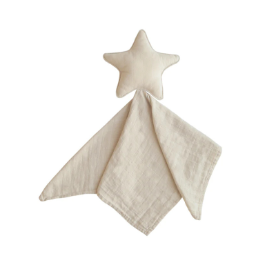 0810052465593 Mushie Doudou Star Fog 30x50cm | Algodão Orgânico - Conforto para Bebé