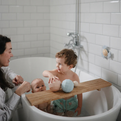 Mushie 3 Esferas Sensoriais Powder Blue 10+ Meses | Farmácia d'Arrábida