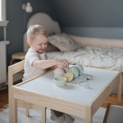 Mushie Brinquedo 4 Cupcakes Silicone +10Meses | Farmácia d'Arrábida