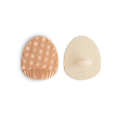 0840355800838Mushie 2 Escovas para Crosta Láctea 0+ Meses Cor Blush/Shifting Sand | Massagem e Limpeza Eficaz