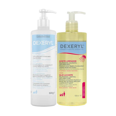 7562181 Dexeryl Pack Creme + Óleo Duche 500ml + 500ml | Tratamento Pele Atópica toda a Família