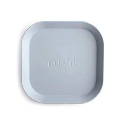 7426999780618 Mushie Pack Pratos Quadrados Cloud - 2 Unidades | Sem BPA Micro-ondas