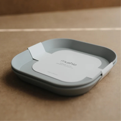 Mushie Pack Pratos Quadrados Cloud - 2 Unidades | Farmácia d'Arrábida