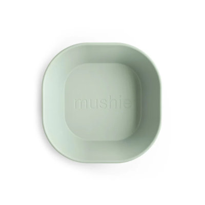 0810052460369 Mushie Pack Taças Quadradas Sage - 2 Unidades | Sem BPA uso no Micro-ondas