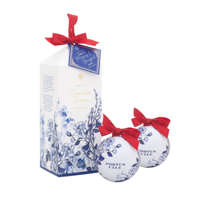 0190577223398 Castelbel Coffret Gold Blue Sabonetes Bolas Natal 2x110g | Aroma Pimenta Rosa & Jasmim