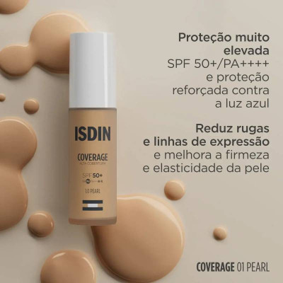 ISDIN Coverage 50+ 1 Pearl 30g Base de Maquilhagem | Farmácia d'Arrábida