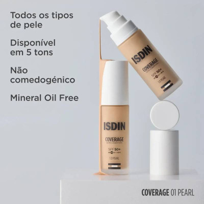 ISDIN Coverage 50+ 1 Pearl 30g Base de Maquilhagem | Farmácia d'Arrábida