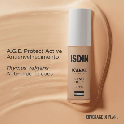 ISDIN Coverage 50+ 1 Pearl 30g Base de Maquilhagem | Farmácia d'Arrábida