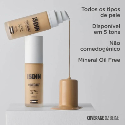 ISDIN Coverage SPF50+ 2 Beige 30g Base de Maquilhagem | Farmácia d'Arrábida