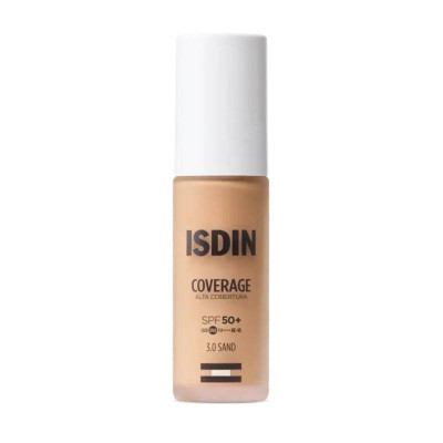 7525386 ISDIN Coverage SPF50+ 3.0 Sand 30g | Base de Maquilhagem com Proteção Solar