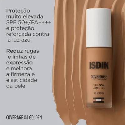 ISDIN Coverage SPF50+ 4.0 Golden 30g | Farmácia d'Arrábida