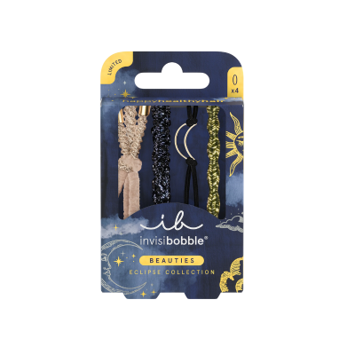 7595405 Invisibobble BEAUTIES Eclipse Shadowshine | 4 Elásticos de Cabelo Brilhantes