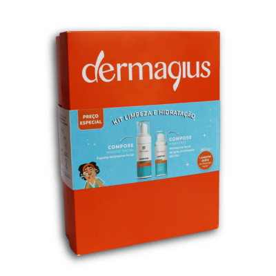 7588996 Dermagius Coffret Limpeza e Hidratação | Mousse Facial + Creme Hidratante