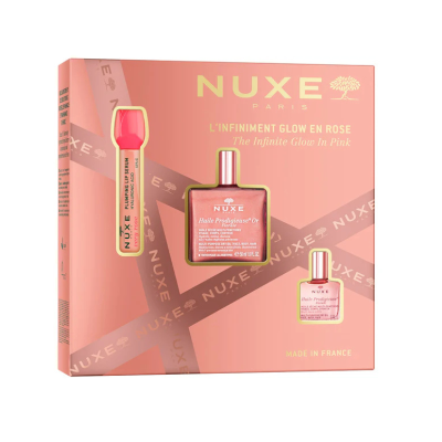 NUXE Coffret Natal The Infinite Glow In Pink Prodigieuse | 2 Óleos + Sérum Labial