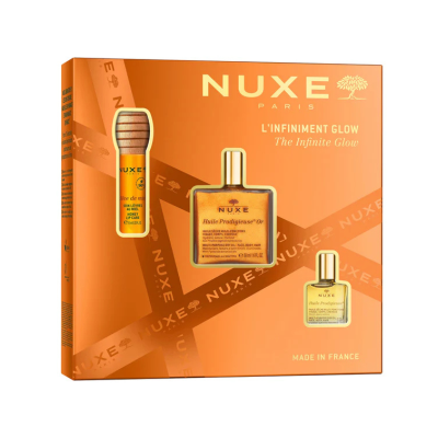 NUXE Coffret Natal Infinite Glow Prodigieuse | 2 Óleos + Bálsamo Labial