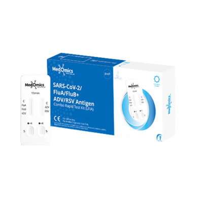 7555375 Medomics Teste Rápido Combo 5 em 1 | Covid-19, Gripe A+B, RSV e Adenovírus