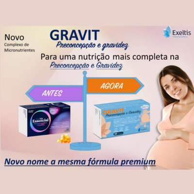 Gravit Preconceção e Gravidez 30 Cápsulas Exelvit agora é Gravit | Farmácia d'Arrábida
