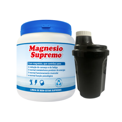 7547091 Magnésio Supremo Pó 300g + Oferta Shaker | Suplemento Magnésio de Alta Absorção