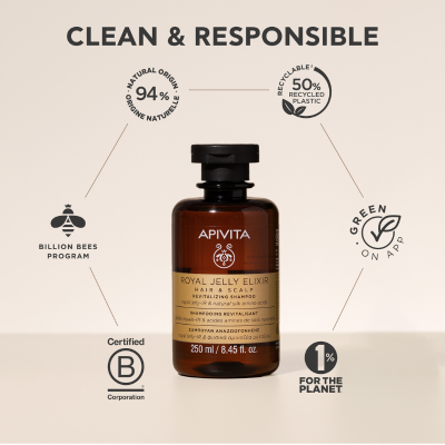 Apivita Royal Jelly Elixir Champô Revitalizante 250ml | Farmácia d'Arrábida