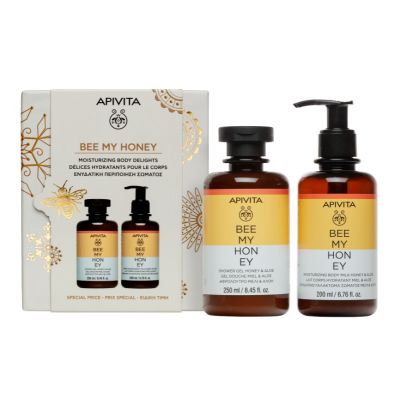 7562728 Apivita Coffret Natal Bee My Honey | Gel Banho 250ml + Loção Hidratante 200ml