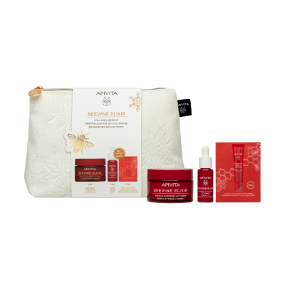 7562744 Apivita Coffret Natal Beevine Elixir Creme Rico | Oferta Sérum + Amostra + Bolsa