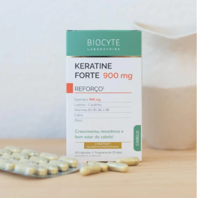Biocyte Keratine Forte 900mg REFORÇO 3x40 Cáps | Farmácia d'Arrábida
