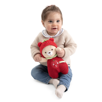 Chicco Ursinho Morango Trilingue Peluche 6M+ | Farmácia d'Arrábida