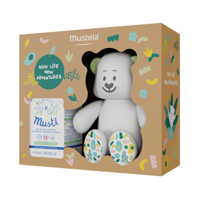 6340612 Mustela Bebé Musti Coffret | Eau de Soin 50ml + Peluche para Bebé