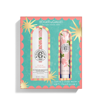 7548792 Roger&Gallet Coffret Natal 2025 Fleur de Figuier | Água Perfumada 30ml + Creme Mãos 30ml
