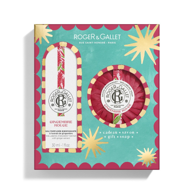 7548834 Roger&Gallet Coffret Natal 2025 Gingembre Rouge | Água Perfumada 30ml + Sabonete 100g