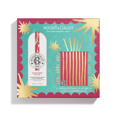 7548768 Roger&Gallet Coffret Natal 2025 Gingembre Rouge | Água Perfumada 100ml + Difusor