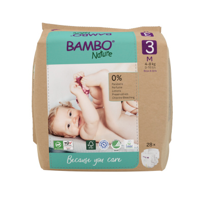 Bambo Nature Fraldas T3 M 4-8kg Paper Bag 6x28 | Farmácia d'Arrábida