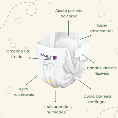 Bambo Nature Fraldas T4 L 7-14kg Paper Bag 6x24 | Farmácia d'Arrábida