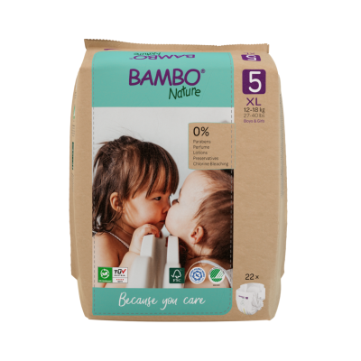 Bambo Nature Fraldas T5 XL 12-18kg Paper Bag 6x22 | Farmácia d'Arrábida