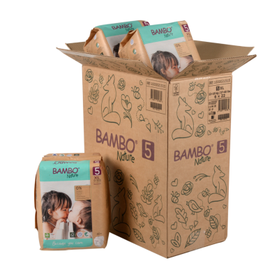 5713571001639 Bambo Nature Fraldas T5 XL 12-18kg Paper Bag | 6x22 Unidades 132 fraldas