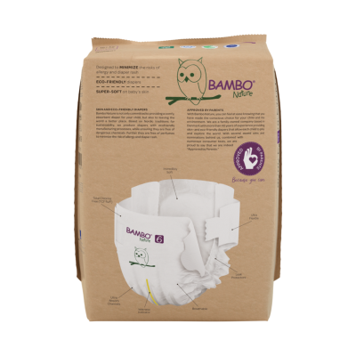 Bambo Nature Fraldas T6 XXL +16kg Paper Bag 6x20 | Farmácia d'Arrábida