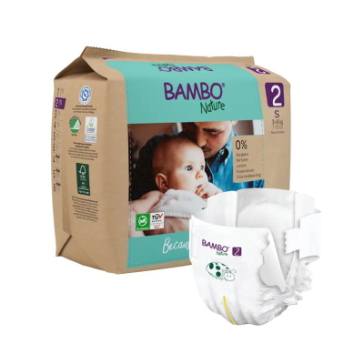 Bambo Nature FraldasT2 S 3-6kg Paper Bag 6x30 | Farmácia d'Arrábida