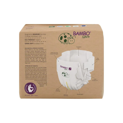 Bambo Nature FraldasT2 S 3-6kg Paper Bag 6x30 | Farmácia d'Arrábida