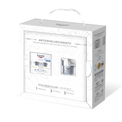 7577213 Eucerin Coffret Natal Hyaluron-Filler + 3x Effect | Creme Dia SPF30 + Creme Noite