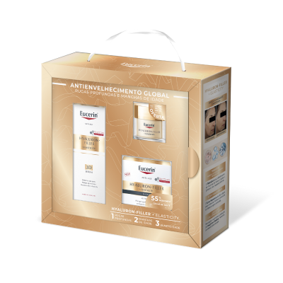 7577254 Eucerin Coffret Natal Hyaluron-Filler Elasticity | Sérum 3D + Creme Noite + Creme Dia FPS30
