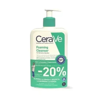 7574509 CeraVe Gel Espuma de Limpeza 473ml 20% Desconto | Pele Normal a Oleosa