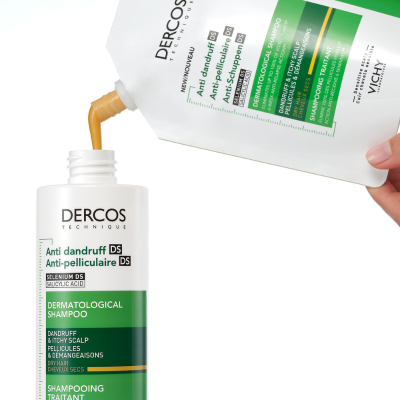 Dercos Anticaspa Recarga Champô Caspa Seca 390ml | Farmácia d'Arrábida