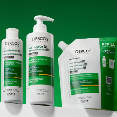Dercos Anticaspa Recarga Champô Caspa Seca 390ml | Farmácia d'Arrábida