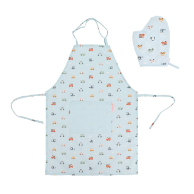 8434149656057 Tutete Conjunto Avental + Luva Cars | Coleção Veículos