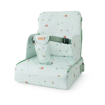 8424568000012 Saro Cadeira Portátil 2 em 1 - Padrão Quinta | Cadeira de Alimentação para Bebé + Bolso