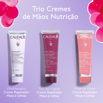 Caudalie Coffret Natal 2025 Trio Cremes Mãos | Farmácia d'Arrábida