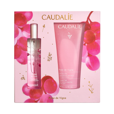 7551358 Caudalie Coffret Natal 2025 Rose de Vigne | Água Perfumada 50ml + Gel Duche 200ml