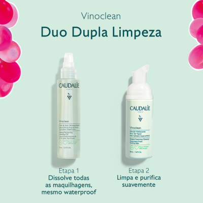 Caudalie Coffret Natal 2025 Duo de Limpeza Óleo + Espuma | Farmácia d'Arrábida
