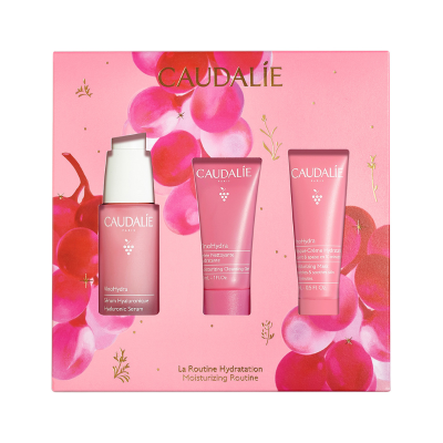 7551390 Caudalie Coffret Natal 2025 VinoHydra Rotina Hidratação | Sérum 30ml + Geleia 30ml + Máscara 15ml
